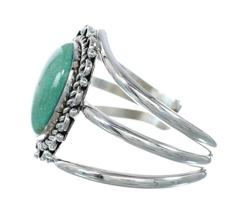 Genuine Navajo Kingman Turquoise Sterling Silver Cuff Bracelet NN20509